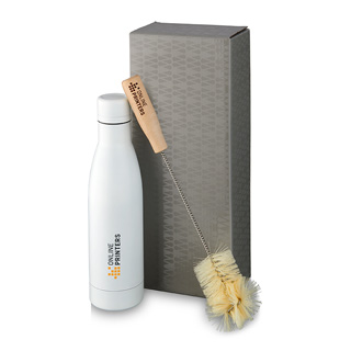 Vacum gesoleerde drinkfles Vasa met borstelset