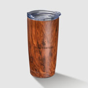 Stalen beker met hout look Costa Rica