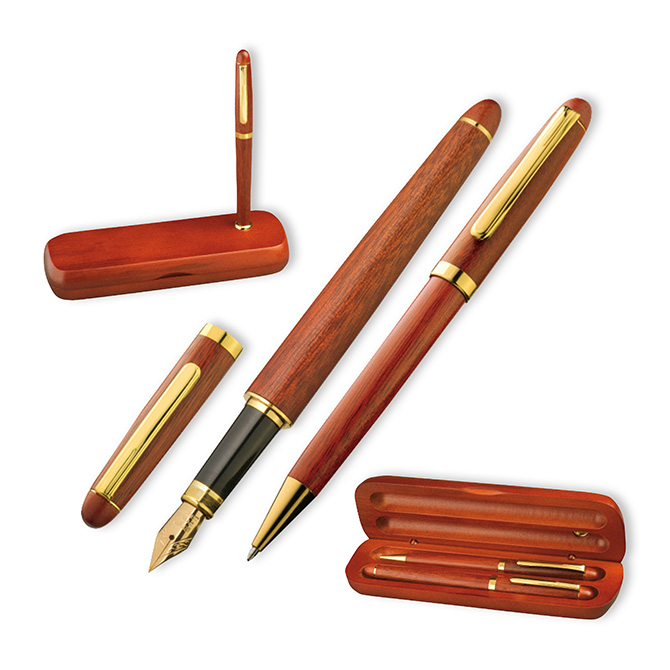 Houten schrijfset Oxford