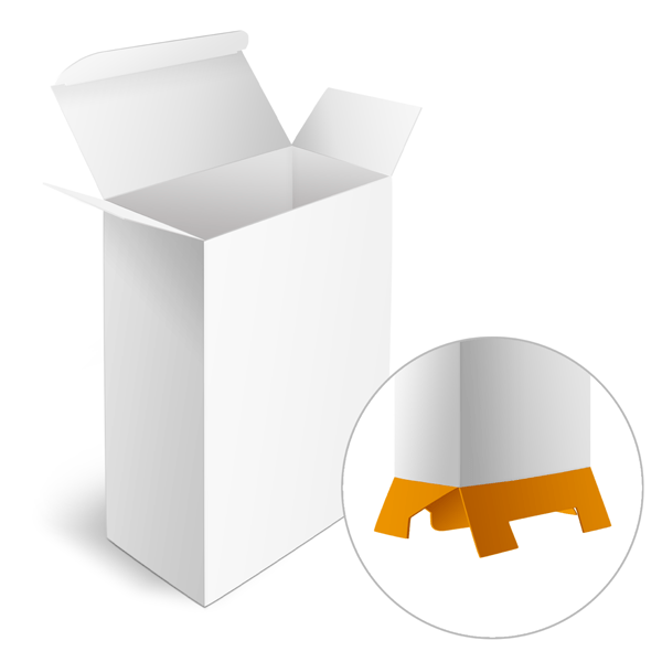 Vouwdozen met Zweedse bodem en insteekflap, onbedrukt