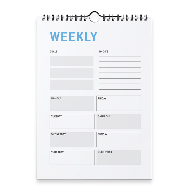 Afbeelding Weekkalender met wire-o binding