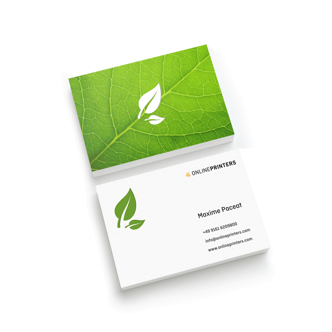 Visitekaartjes eco-/natuurpapier
