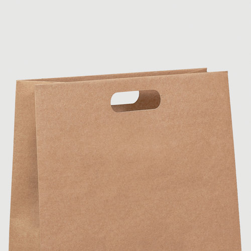 Tassen met handvatopening van eco-/natuurpapier, 24 x 34 x 10 cm 2