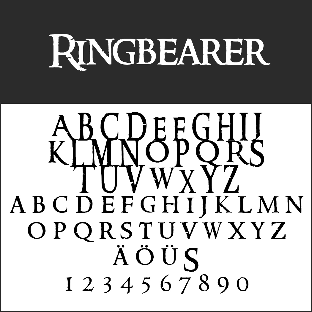 "Herr der Ringe"-Schrift: Ringbearer by thehutt