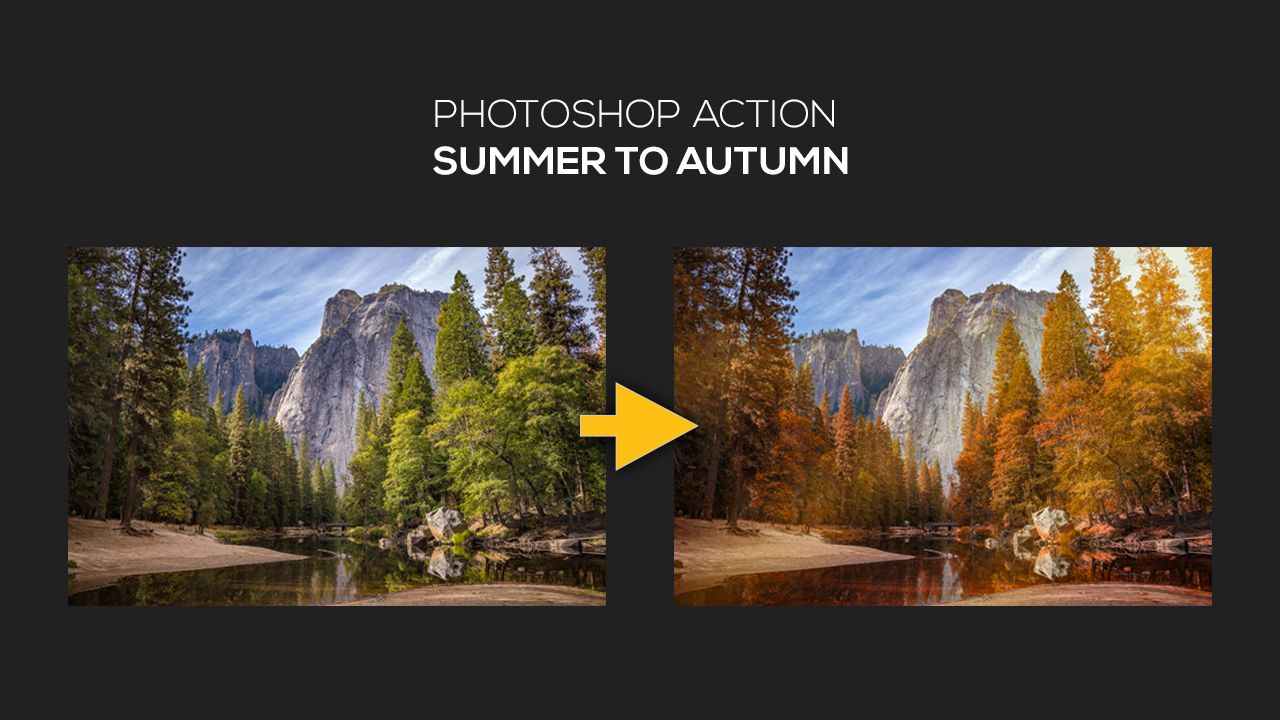 Een zomer foto in een herfst foto veranderen