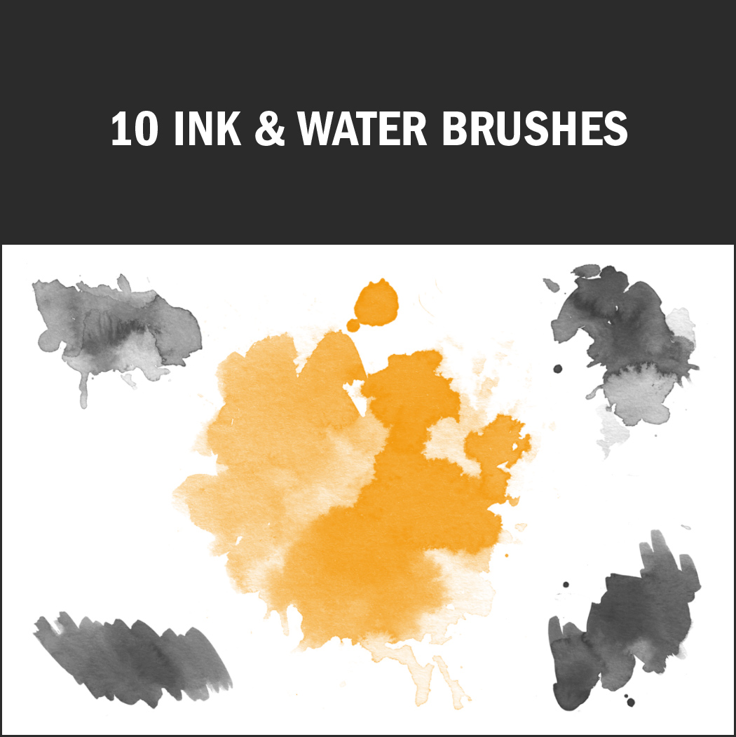 Ink and water produce great watercolour effects.