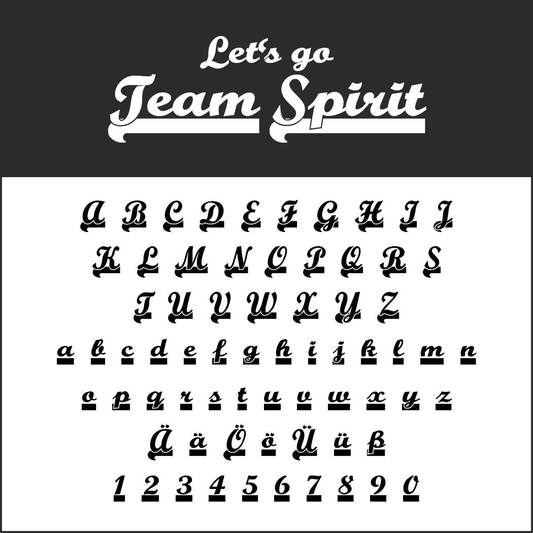 Vintage fonts - 50s - Team Spirit