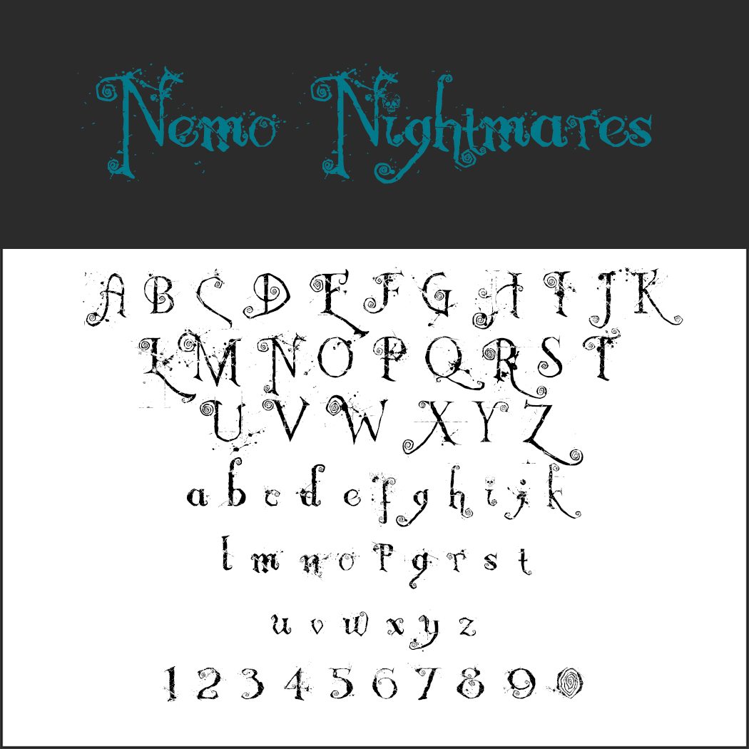 halloween font: Nemo Nightmares