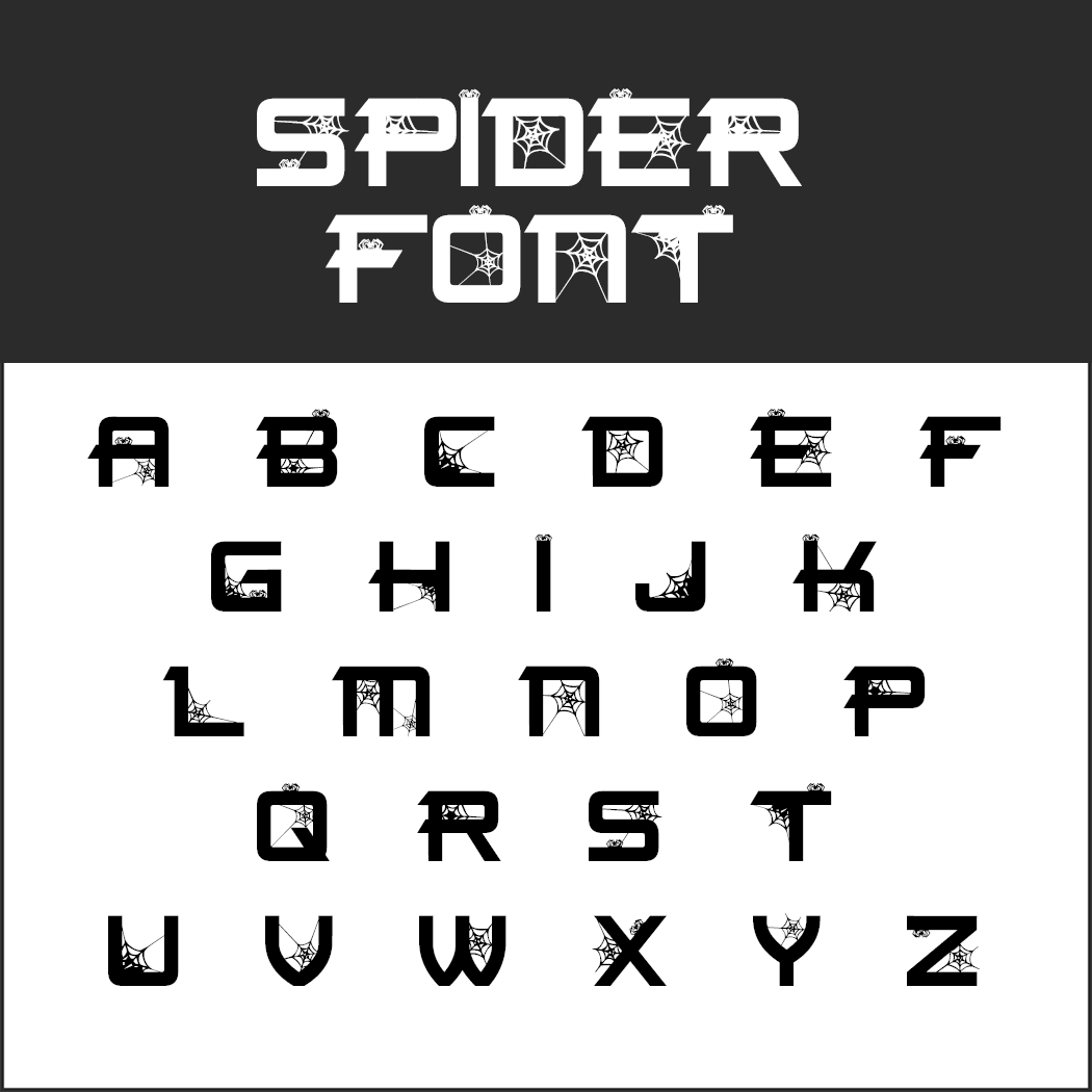 halloween font: Spider Font