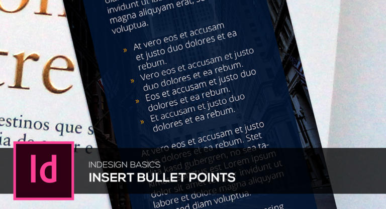 Opsommingstekens in InDesign invoegen – basics tutorial